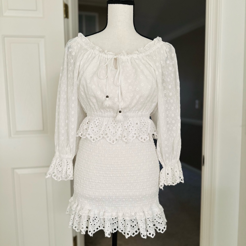 🌸 SPELL 🌸 Daisy Chain Ruched Mini Dress